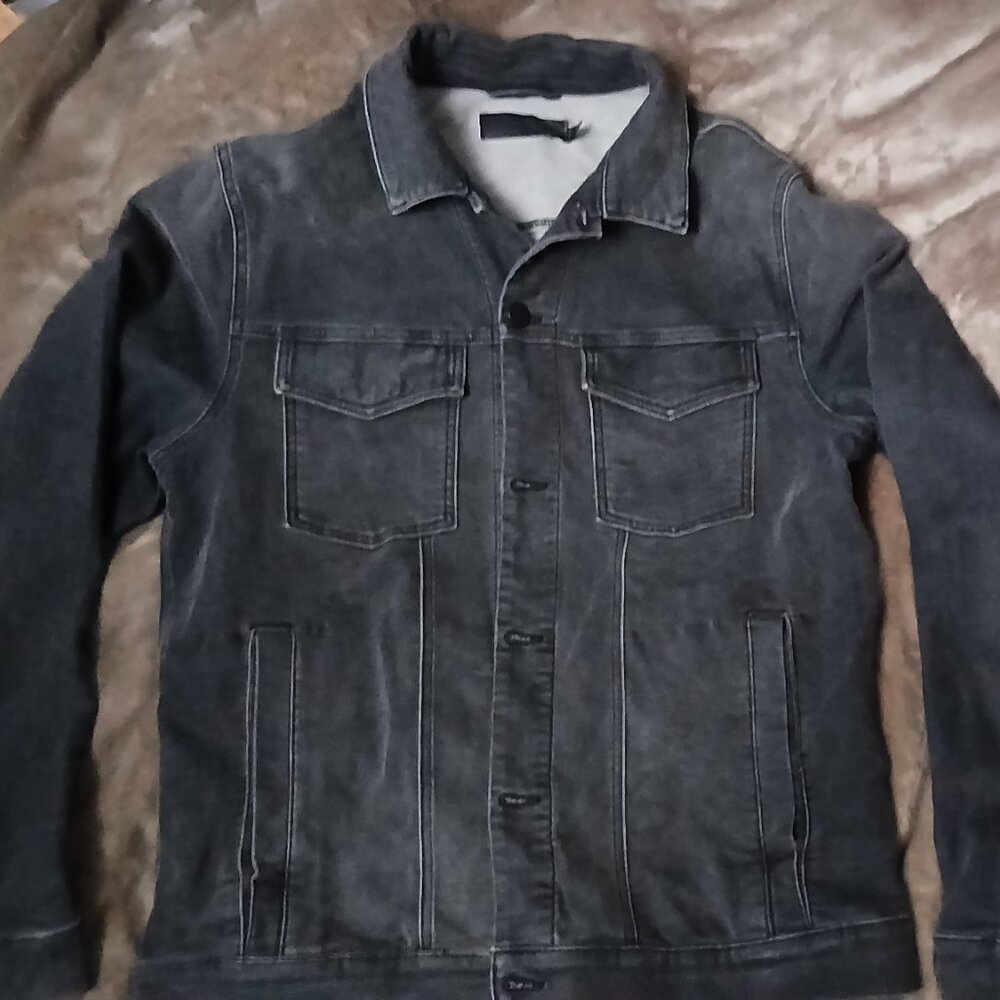 Vintage J Brand Black Denim Jacket, Men's XL, Highest Quality